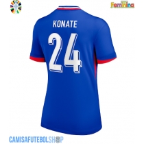 Camisa de time de futebol França Ibrahima Konate #24 Replicas 1º Equipamento Feminina Europeu 2024 Manga Curta
